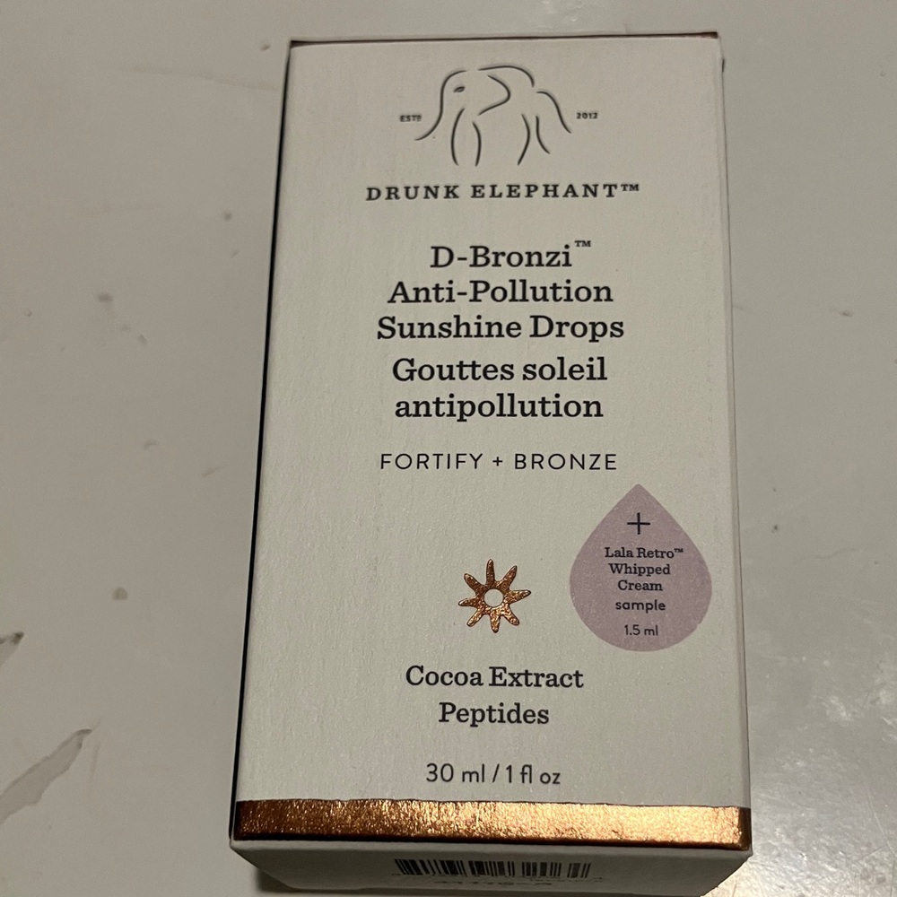 Drunk Elephant D-Bronzi Anti-Pollution Sunshine Drops - White and Bronze